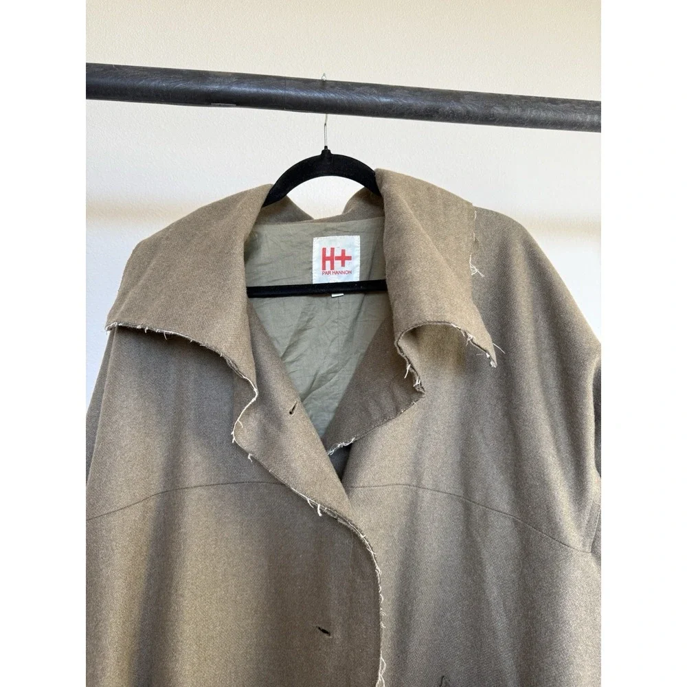 H+ Par Hannoh Deconstructed Wool‎ Oversized Coat Avant-Garde Minimalist SZ 38 - Picture 2 of 9